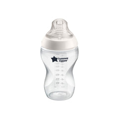 Tommee Tippee Closer to Nature Baby Bottle, Medium-Flow Breast-Like Teat with Anti-Colic Valve, 340ml, Pack of 1, Clear