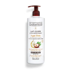 Evoluderm Skin Moisturizer Lotion Ultra Nourrissant Argan Divin, 200 ml, Vegan, Non Toxic, Dry Skin, Whole Body, Unisex, Nourishing, France