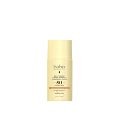 Babo Botanicals Daily Sheer Tinted Mineral Sunscreen Fluid SPF 50 - Natural Zinc Oxide - Passion Fruit Oil - Golden-Hued Tint - Fragrance Free - Ultra-Lightweight - For Face - For all ages