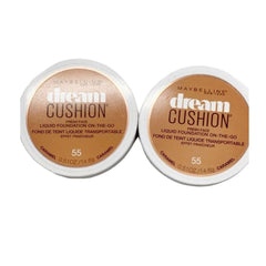 Pack of 2 Maybelline New York Dream Cushion Fresh Face Liquid Foundation, Caramel (55)