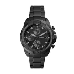 Fossil Men's Bronson Chronograph, Black-Tone Stainless Steel Watch, FS5853