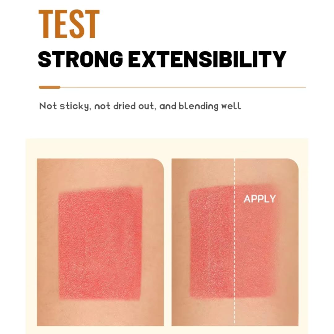 NIKITA.VIVI 3 in 1 Multi Stick for Blush Eyeshadow & Lipstick (#10), Eyeshadow Lipstick and Face Blusher Cream, Non Sticky Moisturizing Hydrating Smooth Face Blush Makeup Lipstick 8G