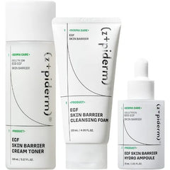 Zipiderm EGF Skin Barrier Cleansing & Hydration Routine – Deep Cleansing Foam + Cream Toner + Hydro Ampoule Serum, Korean 3-Step Cleanse–Soothe–Hydrate Set for Sensitive, Acne-Prone & Dry Skin