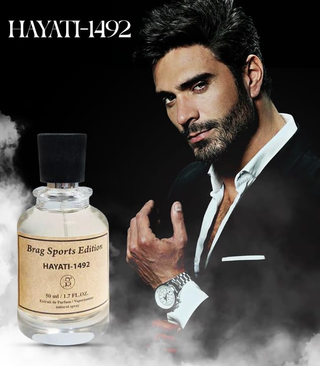 Brag Sport Edition Hayati 1492 1.7 OZ | Extrait De Parfum for Men and Women | Long Lasting Arabic Perfume | Luxurious Men’s and Women’s Fragrances | Perfect Oud Perfume for Men | عطور | عطر