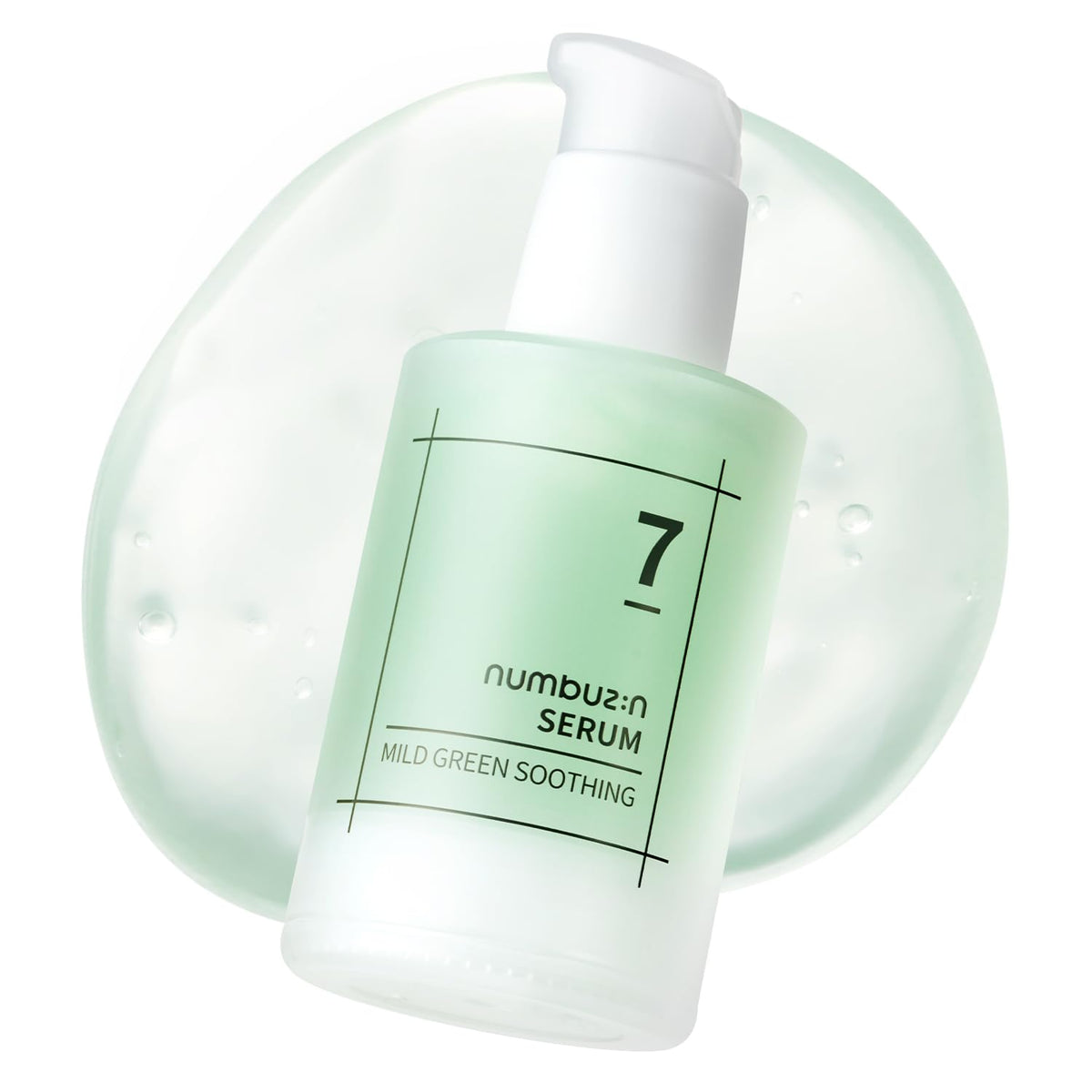numbuzin No.7 Mild Green Soothing Serum | Acne-prone Skin, Sensitive Redness, Centella Asiatica, Green Tea, Lightweight Gel, Noni | Korean Skin Care for Face, 50ml