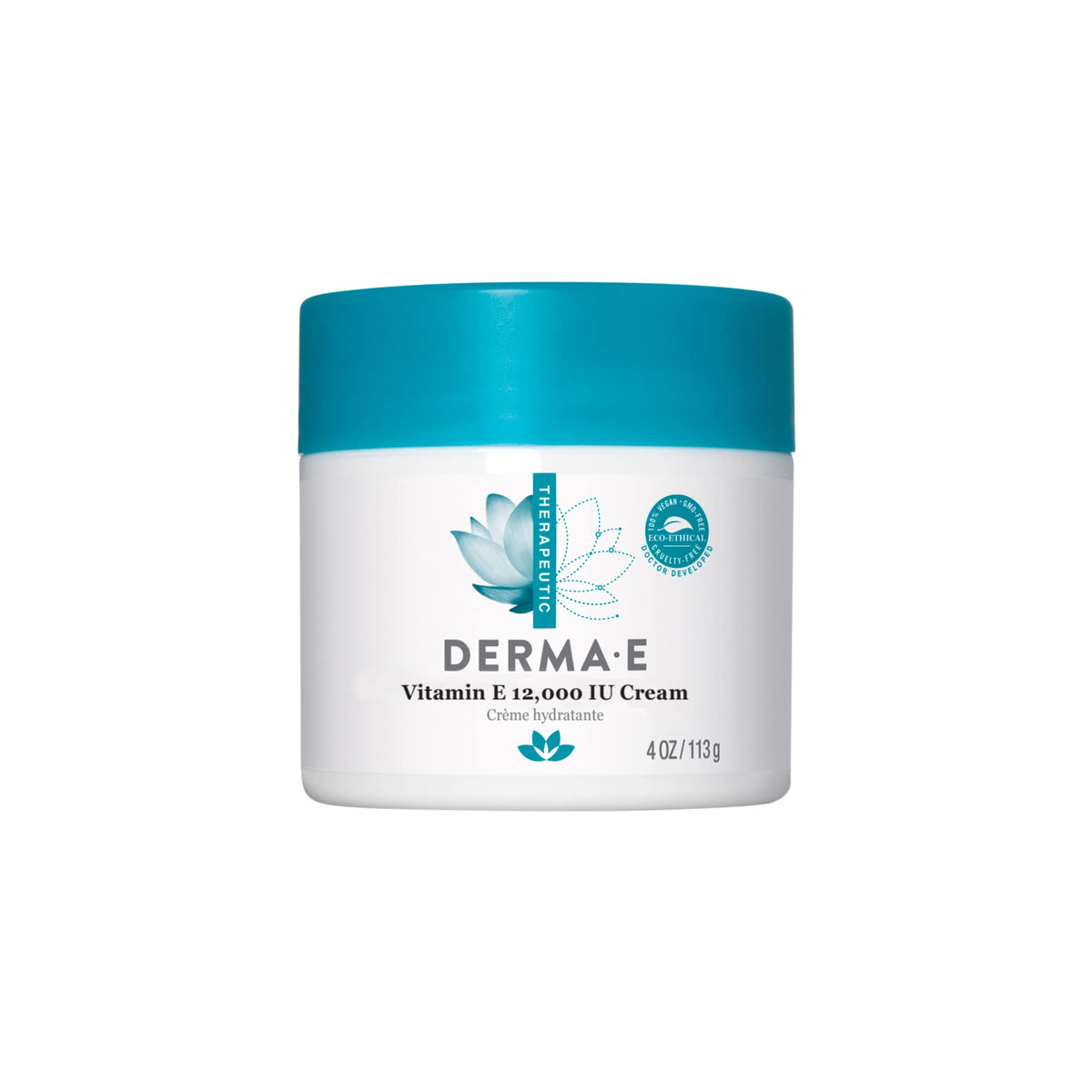 derma e Deep Moisturizing Formula, Vitamin E 12,000 IU Crme, 4 Ounce Jar(Packaging May Vary)
