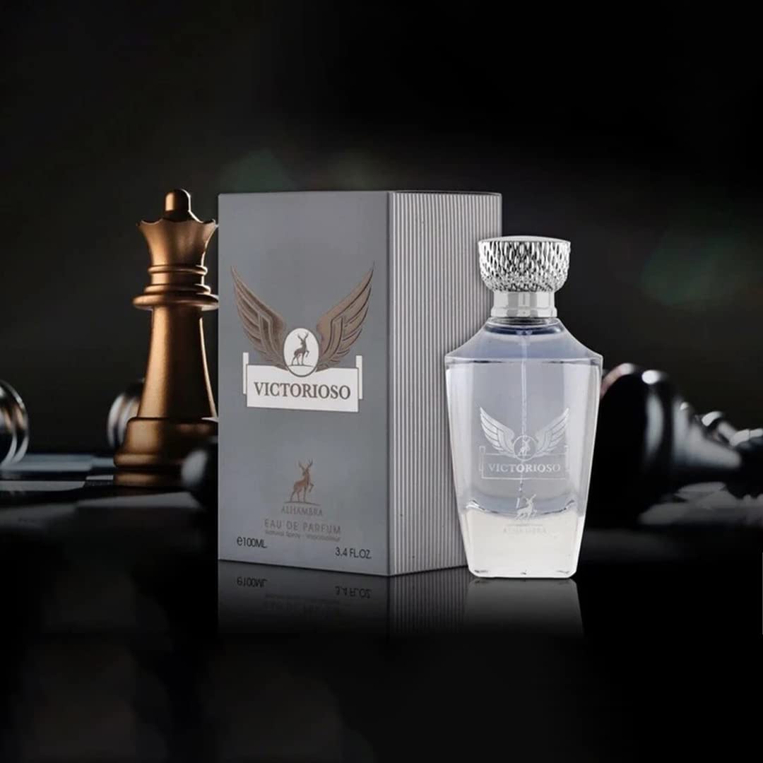 ALHAMBRA VICTORIOSO EAU DE PARFUM 100ml | LUXURY LONG LASTING FRAGRANCE | PREMIUM IMPORTED FRAGRANCE SCENT FOR MEN AND WOMEN | PERFUME GIFT SET | ALL OCCASION (Pack of 1)