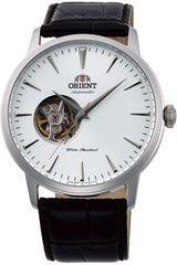 Orient Open Heart Men's Automatic Manual Winding Mechanical Classic Leather Band Skeleton Dial Wrist Watch