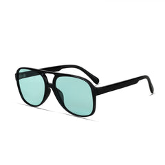 Freckles Mark Vintage Retro 70s Sunglasses for Women Men Classic Large Squared Aviator Frame UV400 Trendy Orange Glasses