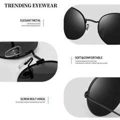 Joopin Polarized Semi Rimless Sunglasses Men Women, Classic Half Frame Sun Glasses UV400 Protection