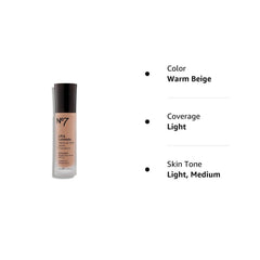 No7 Lift & Luminate TRIPLE ACTION Serum Foundation - Warm Beige