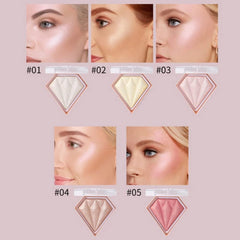 NLLNT Face Illuminator Palette Glow Highlighter Makeup Base Shimmer Powder Highlight Contour Bronzer… (04#)