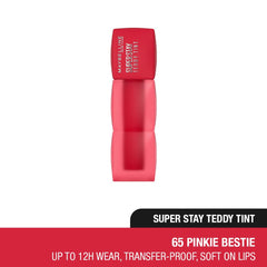 Maybelline New York Super Stay Teddy Tint -Lip and Cheek Color, Pinkie Bestie, 5ml |Teddy Soft Matte up to 12Hr |Multi Use |Comfortable Long wear formula |Buildable |Natural flushed look in one swipe