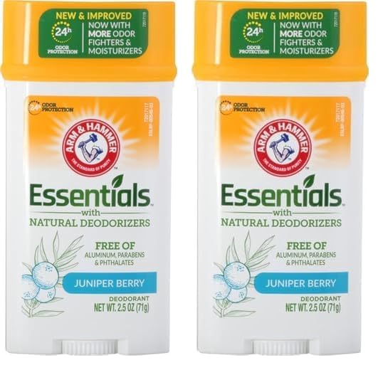 Arm & Hammer, Essentials Natural Deodorant, For Men and Women, Clean, 2.5 oz (71 g) (Pack of 2)