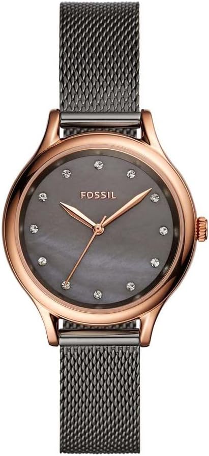 Fossil Womens Laney Stainless Steel Watch Bq3393, Gunmetal