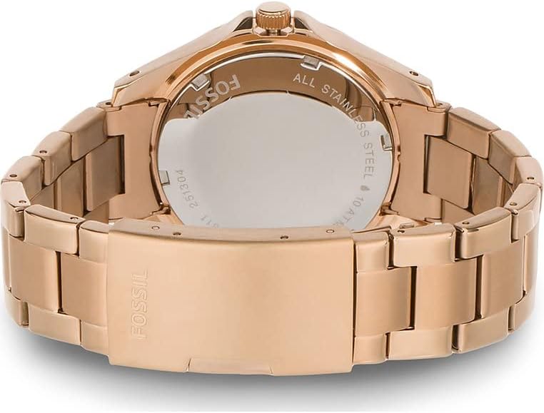 Fossil Women's Riley Stainless Steel Crystal-Accented Multifunction Quartz Watch, Riley Multifunction - ES2811 Rose Gold