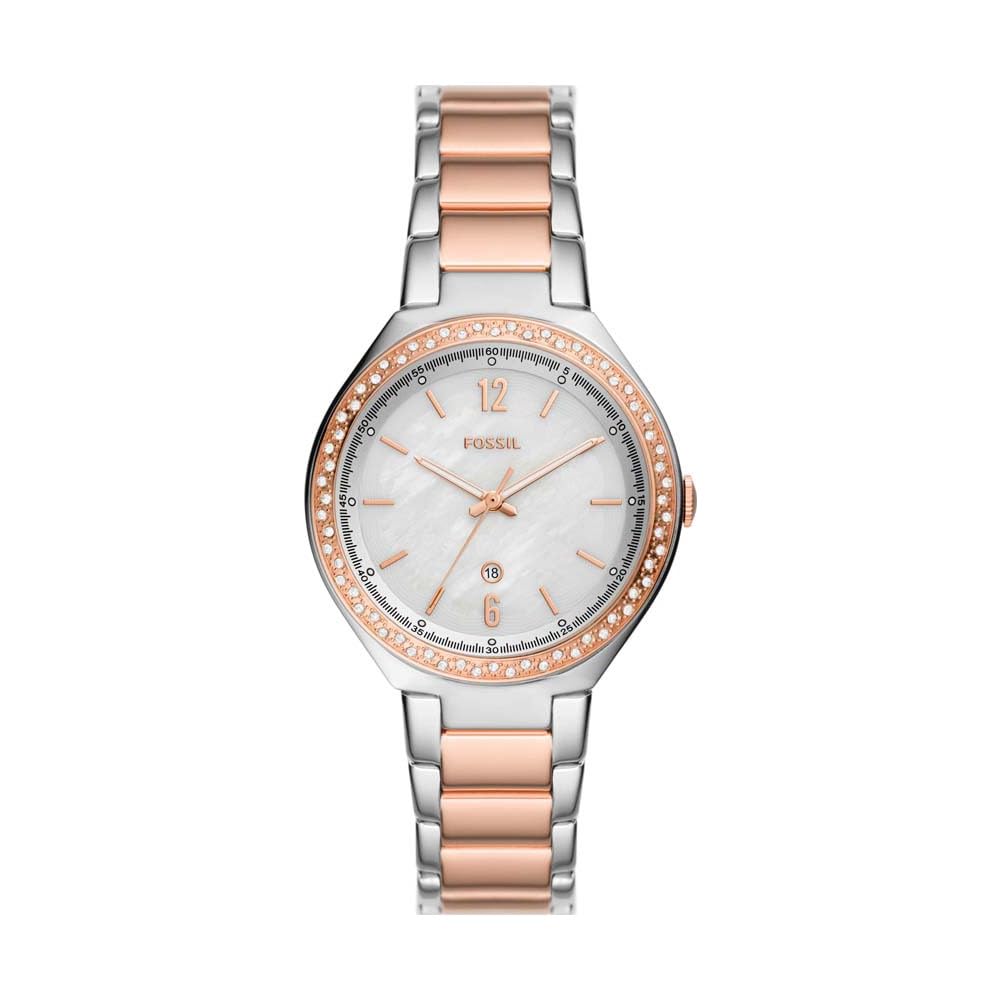 Fossil Ashtyn Three-Hand Date Two-Tone Stainless Steel Watch - BQ3844