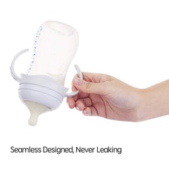 X spring Baby Bottle Handles, 6 Pack Baby Bottle Holder for Baby, Dishwasher Safe, Non-slip Easy Grip Bottle Handles for Philips Avent Natural Baby Bottles and Avent Bottle Holder for Baby(White)