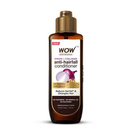 WOW Skin Science Onion + Collagen Anti-Hairfall Conditioner, No Parabens, Mineral Oil, Silicones, Color & Peg - 100mL