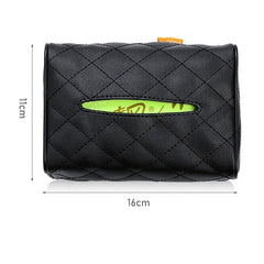 ANTOLE Car Tissue Holder,Leather Premium Car Tissue Box For Backseat And Car Visor (Black)