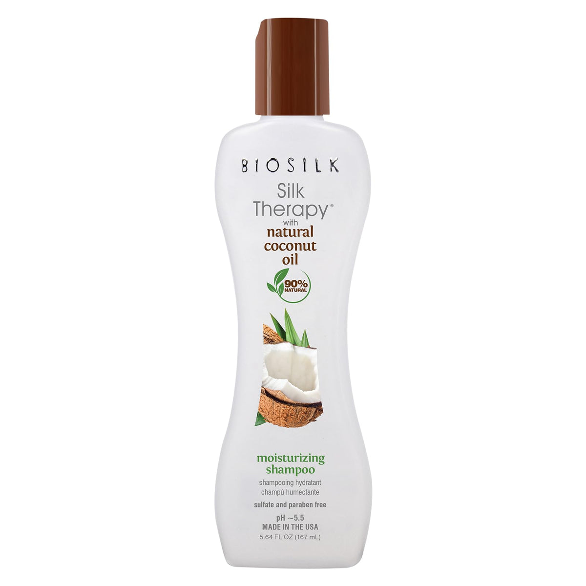 Biosilk Silk Therapy With Organic Coconut Oil Moisturizing Shampoo For Unisex 5.64 Oz Shampoo