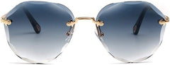 AEVOGUE Sunglasses For Women Oversized Rimless Diamond Cutting Lens Sun Glasses AE0534