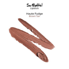 Nykaa So Matte! Lipstick (Haute Fudge-25M) - Brown - Super matte finish lipstick with jojoba oil fortified formula, long-wearing & weightless (4.2gm)