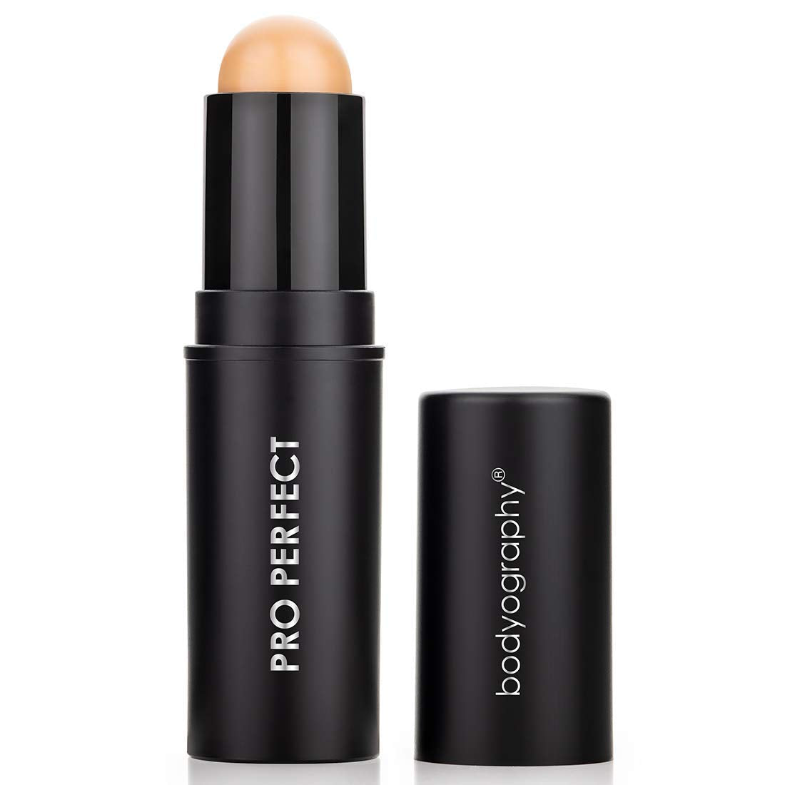 Bodyography Pro Perfect Foundation Stick - Demi-Matte Finish with A Natural Look - Enhancer for Concealing, Highlighting, and Contouring - Vitamin C & E (Golden)