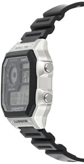 Casio Men's Digital Dial Stainless Steel Band Watch Black/Grey/Silver