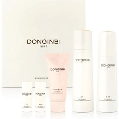 Donginbi Red Ginseng Moisturizing & Firming Skin Care Set - Hydrating Toner for Dry Skin (5.07 floz), Korean Red Ginseng Essence (4.39 floz), Firming Cream, Korean Skin Care Gifts for Women