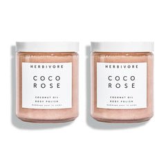 HERBIVORE Coco Rose Exfoliating Body Scrub + In-Shower Moisturizer with Coconut Oil, Shea Butter + Pink Clay for Softer, Smoother Skin | Vegan, Plant-Based, Cruelty-Free