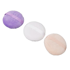 3 Pcs Powder Round Face Powder Soft Velour Face Powder Pads Portable With Pads,Face Powder Pads,Machine For Super Large Round Ribbon Makeup Puff