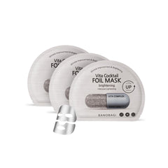 BANOBAGI Vita Cocktail Foil Mask Brightening Pack of 3 - Dual Function Face Mask Skincare Korean - Niacinamide Infused for Radiant Skin