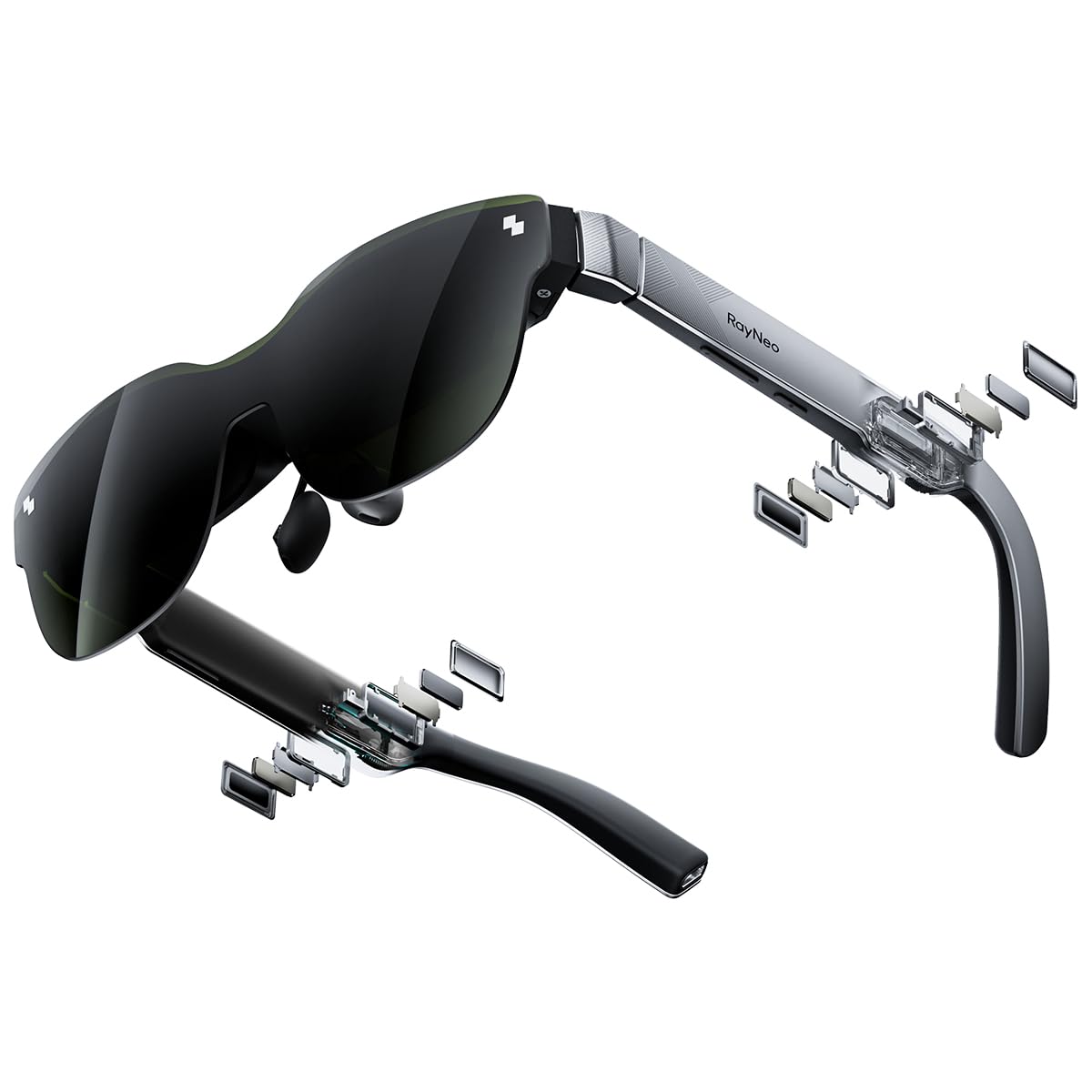 RayNeo Air 3s AR/XR Glasses, 201" 120Hz FHD HueView Display | Portable AR Video Eyewear Gaming Glasses for iPhone 16/15, Android, Mac, Switch, PS5, Steam Deck - Next-Gen Wearable Theater