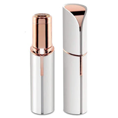 AABHA Women's Painless Face Hair Remover Epilator Machine - Upper Lip, Chin, Eyebrow, Neck, Leg (White & Rose Gold)