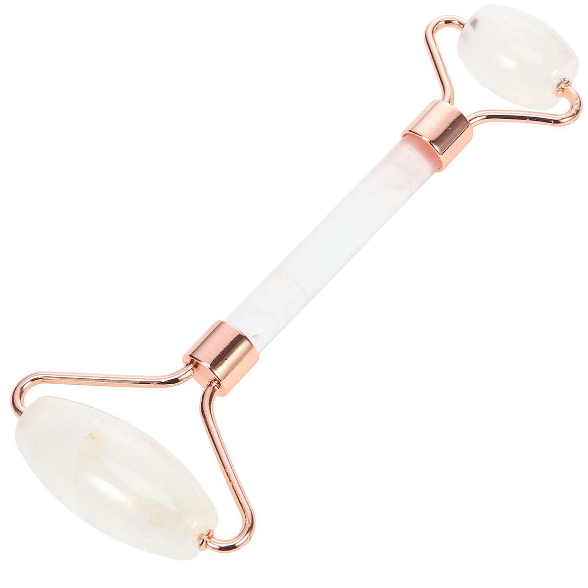 White Face Roller – Skin Care Tool Made of Clear Quartz – Facial Skin Care Products for Improved Circulation – Face Massager Compatible with All Skin Types – For a Fresh and Firm Looking Skin