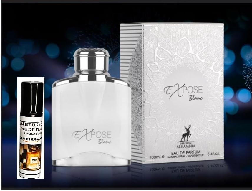 Ard Al Zaffran Expose Blanc Eau de Perfume 100ml by Maison Alhambra WIHT FREE 5ML AMBERS IS RES