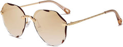 AEVOGUE Sunglasses For Women Oversized Rimless Diamond Cutting Lens Sun Glasses AE0534