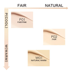 CARSLAN Moisture Air Cushion Cream Face Foundation Makeup, Lightweight, Full Dewy Coverage, Builable Glow, Finish Foundation with Hyaluronic acid, P01 Fair Pink For Dry Skin (Refill Included)