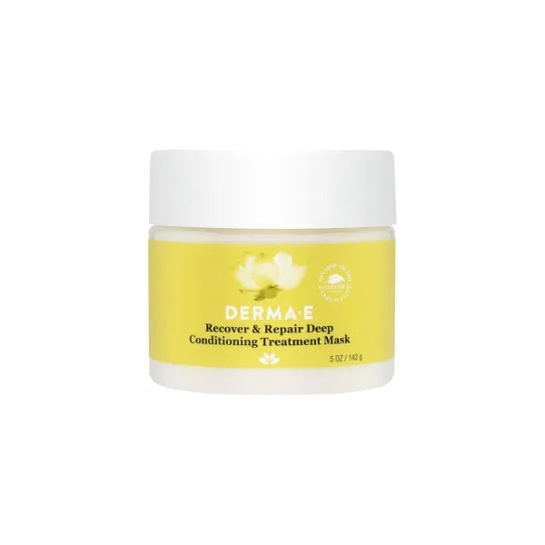 Derma E Recover & Repair Deep Conditioning Treatment Mask - Argan Oil Hydrating Hair Mask Restores Dry, Damaged, Color Treated or Frizzy Hair, 5 Oz