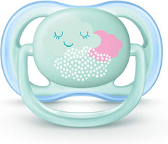 AVENT Philips Ultra Air Pacifier, 0-6 months, pink fashion decos, 2 pack, SCF343/20