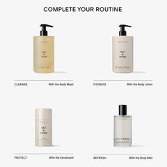 Salt & Stone Body Mist, Santal & Vetiver Scent, Skincare Infused Perfume Hair & Body Spray for Women and Men, Hydrating Fragrance with Glycerin and Red Algae, Vegan, Cruelty Free, 3.4 fl oz
