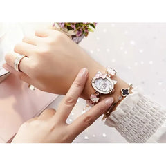 KASTWAVE Women Quartz Wrist Watches, Bracelet Watch, Lovely Hello Kitty Watch for Daily Wear or Party