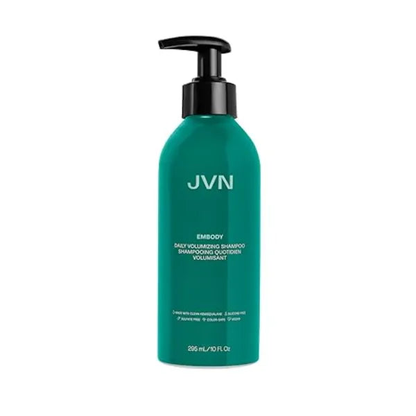 JVN Embody Volumizing Shampoo, Clean, Volume Boosting Shampoo for All Hair Types, Clarifying, Adds Fullness and Restores Shine, Sulfate-Free, 10 Fluid Ounces