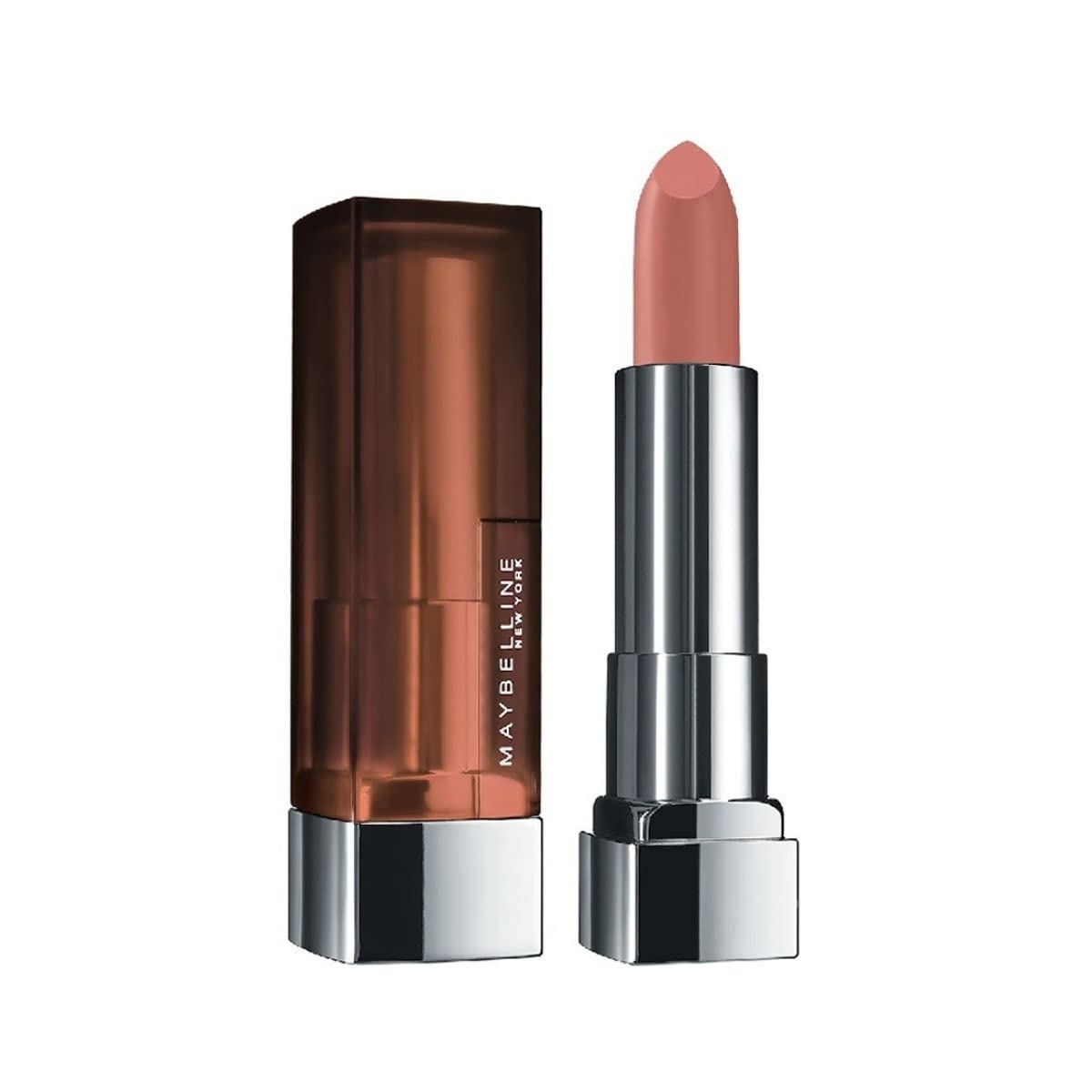 Maybelline New York Color Sensational Lipstick, Lip Makeup, Matte Finish, Hydrating Lipstick, Nude, Pink, Red, Plum Lip Color, Clay Crush, 0.15 oz; (Packaging May Vary)