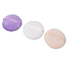 3 Pcs Powder Round Face Powder Soft Velour Face Powder Pads Portable With Pads,Face Powder Pads,Machine For Super Large Round Ribbon Makeup Puff