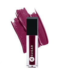 Sugar Cosmetics Smudge Me Not Liquid Lipstick for Women | Transfer & Waterproof | 12+ Hour Wear | Matte Lipstick | 1.1 ml - 08 Wine & Shine