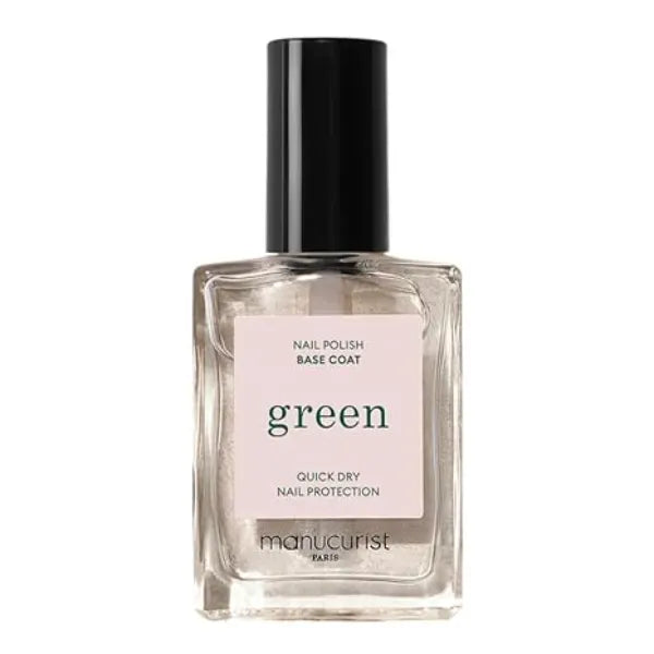 Manucurist Green Base Coat Nail Polish Nail Polish Base 12 free 78.5% Plant Based Ingredients Made in France 0.5 fl oz