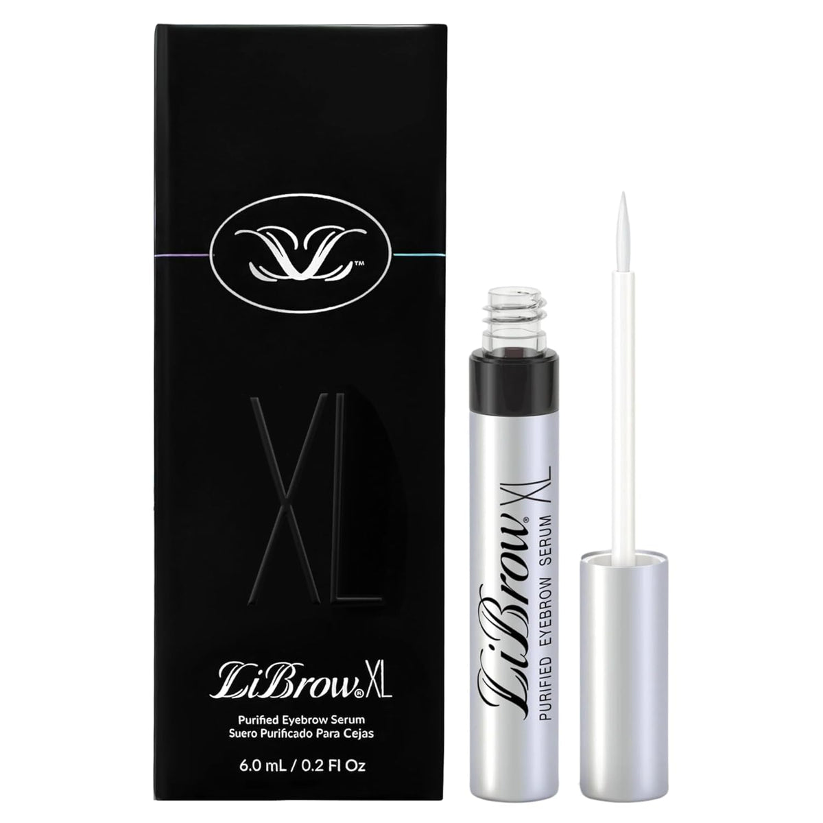 LiBrow Purified Eyebrow Physician-Formulated Serum XL for Fuller & Thicker Looking Eyebrows Natural Eyebrows Enhancer Safe for Sensitive Skin 6-Months Supply, 6ml