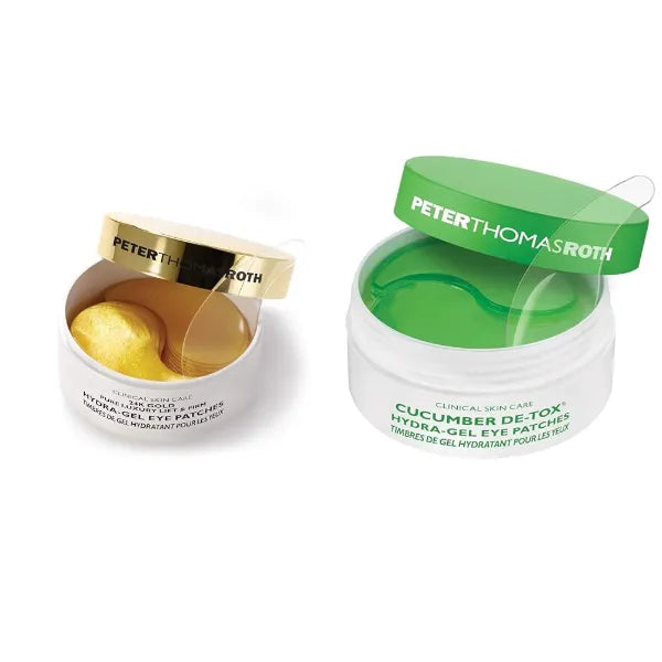 Peter Thomas Roth 24K Gold Eye Patches & Cucumber Detox Eye Patches for Puffiness, Dark Circles, Fine Lines